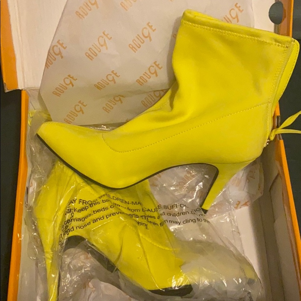 Neon Yellow Boots
